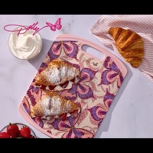 Reversible Plastic Dolly Parton Cutting Board Butterfly Print Non-Slip 11X14 New